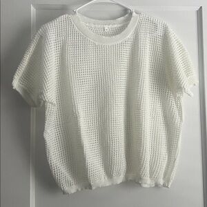 Kids White Knit Top